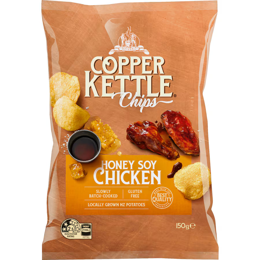 Copper Kettle Potato Chips Honey Soy Chicken 150g