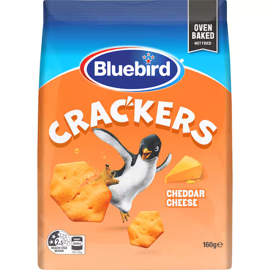 Bluebird Crackers Cheddar Cheese 160g