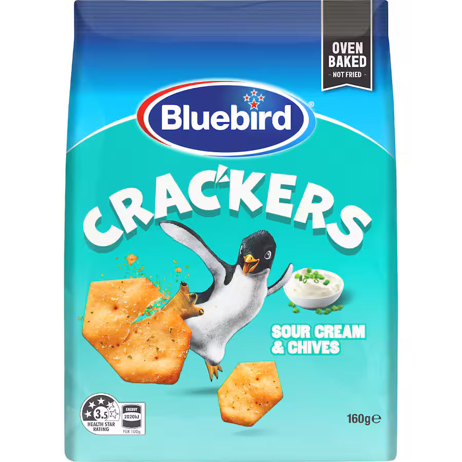 Bluebird Crackers Sour Cream & Chives 160g