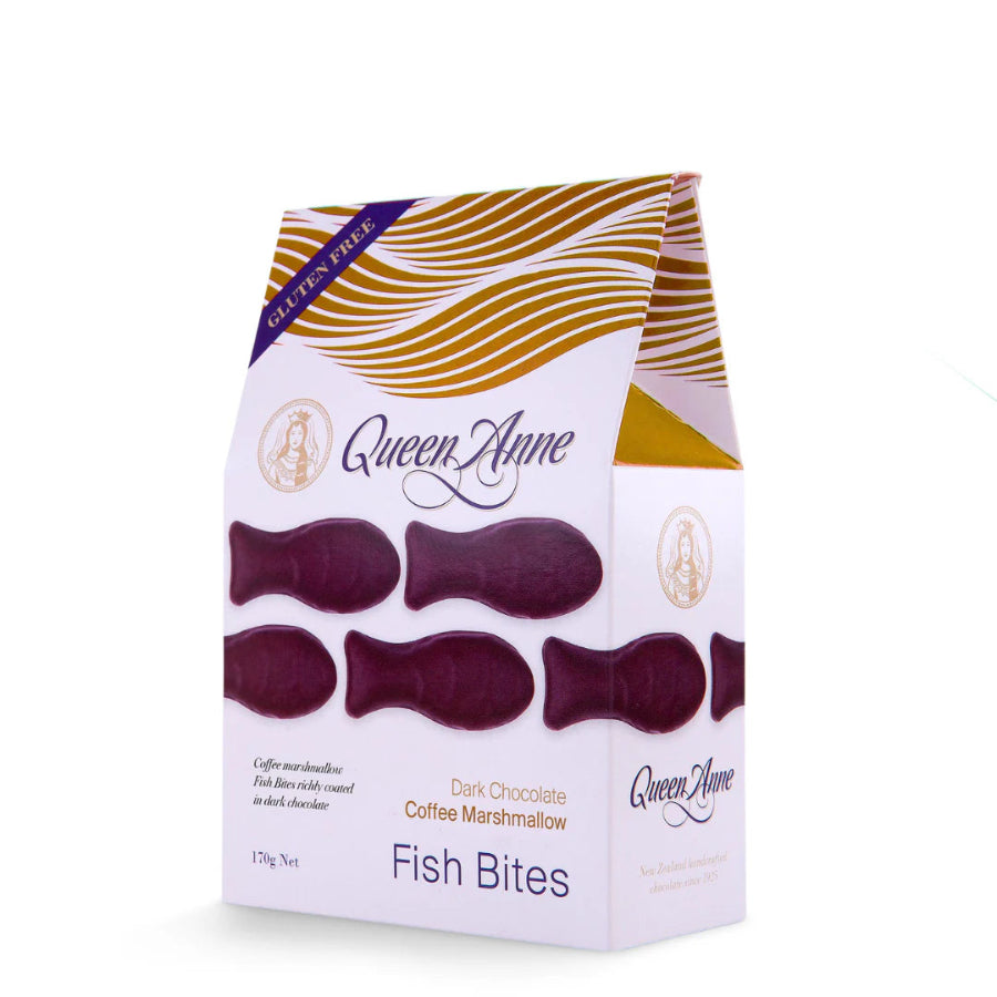 Queen Anne Dark Chocolate Coffee Marshmallow Fish Bites 170g