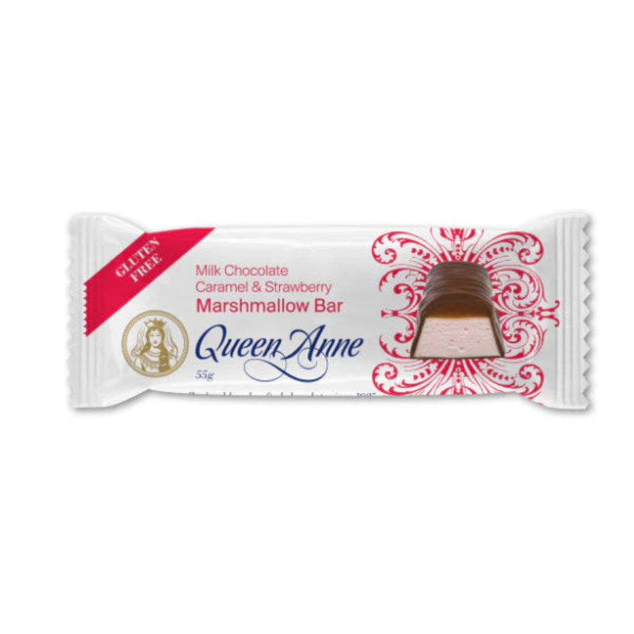 Queen Anne Milk Chocolate Caramel & Strawberry Marshmallow Bar 55g