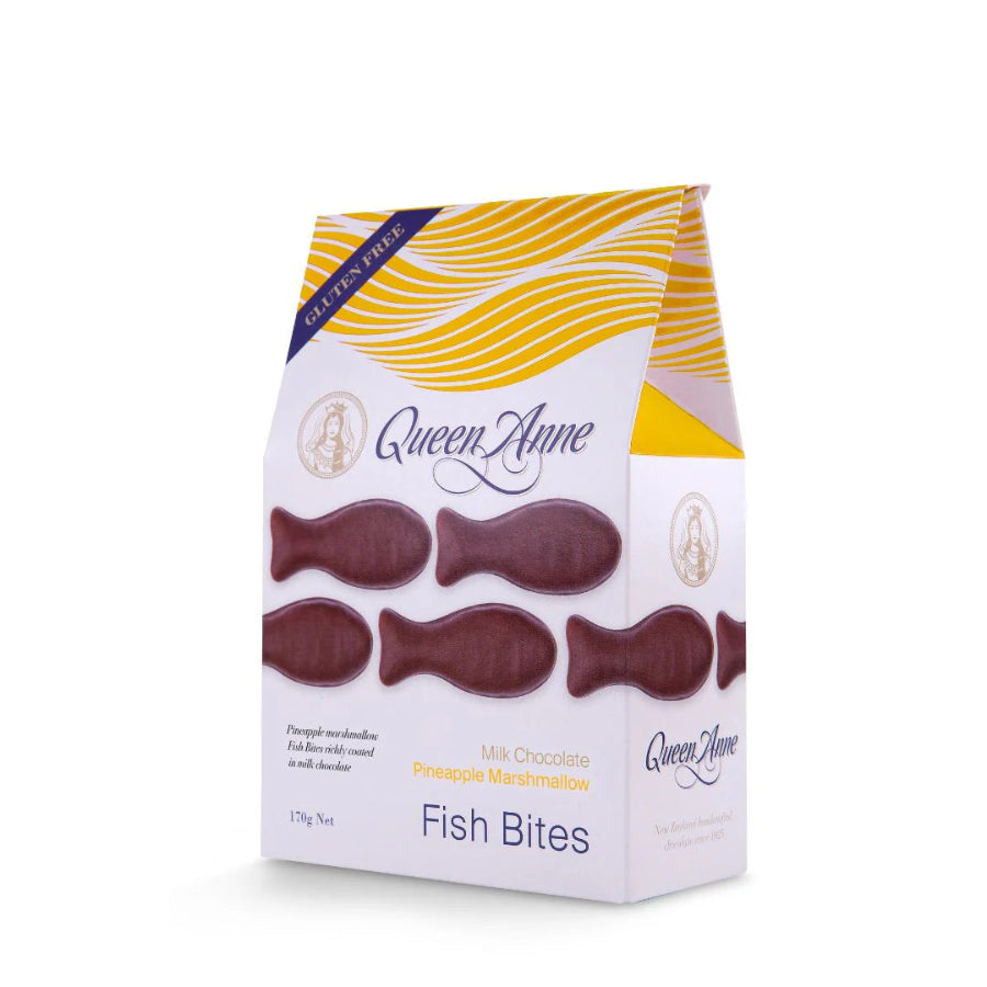 Queen Anne Milk Chocolate Pineapple Marshmallow Fish Bites 170g