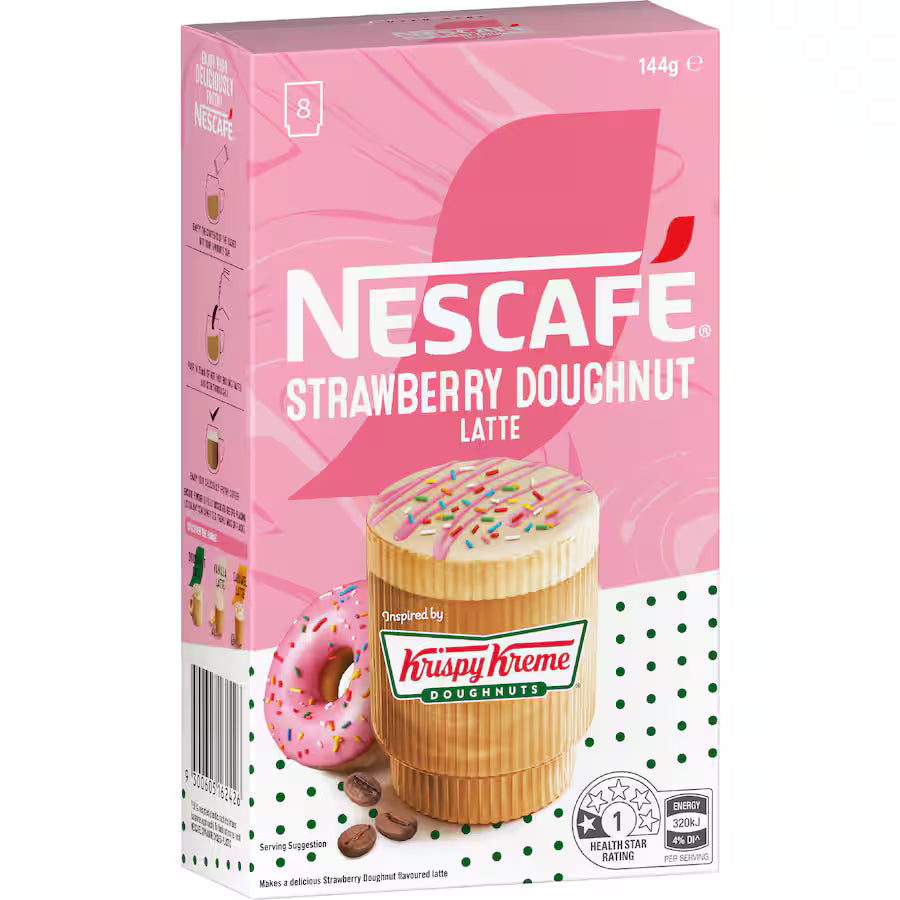 Nescafe Coffee Mix Krispy Kreme Latte Strawberry 10 sachets 144g
