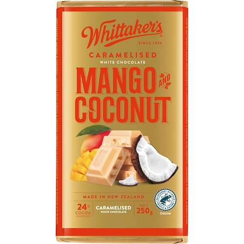 Whittakers Chocolate Block Mango and Coconut 250g