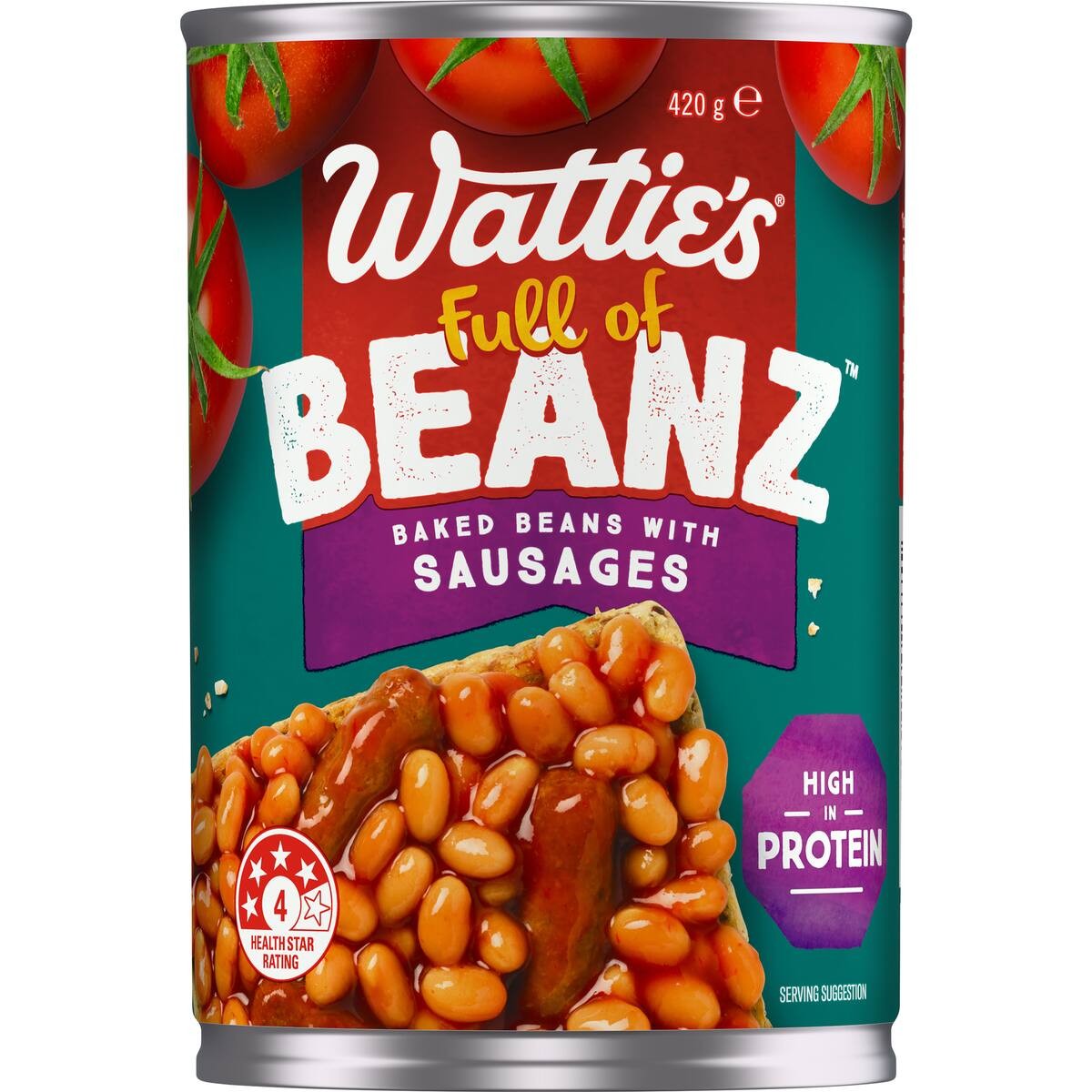 Watties Baked Beans With Sausages 420g