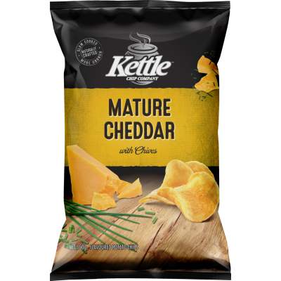 Kettle Chip Company Mature Cheddar With Chives 150g