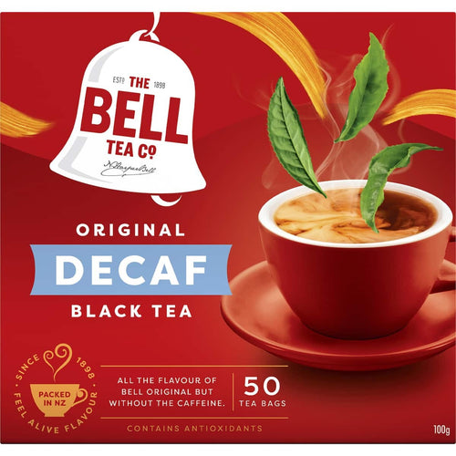 Bell Original Decaf Black Tea Bags 50 pack New Zealand decaffeinated black tea box