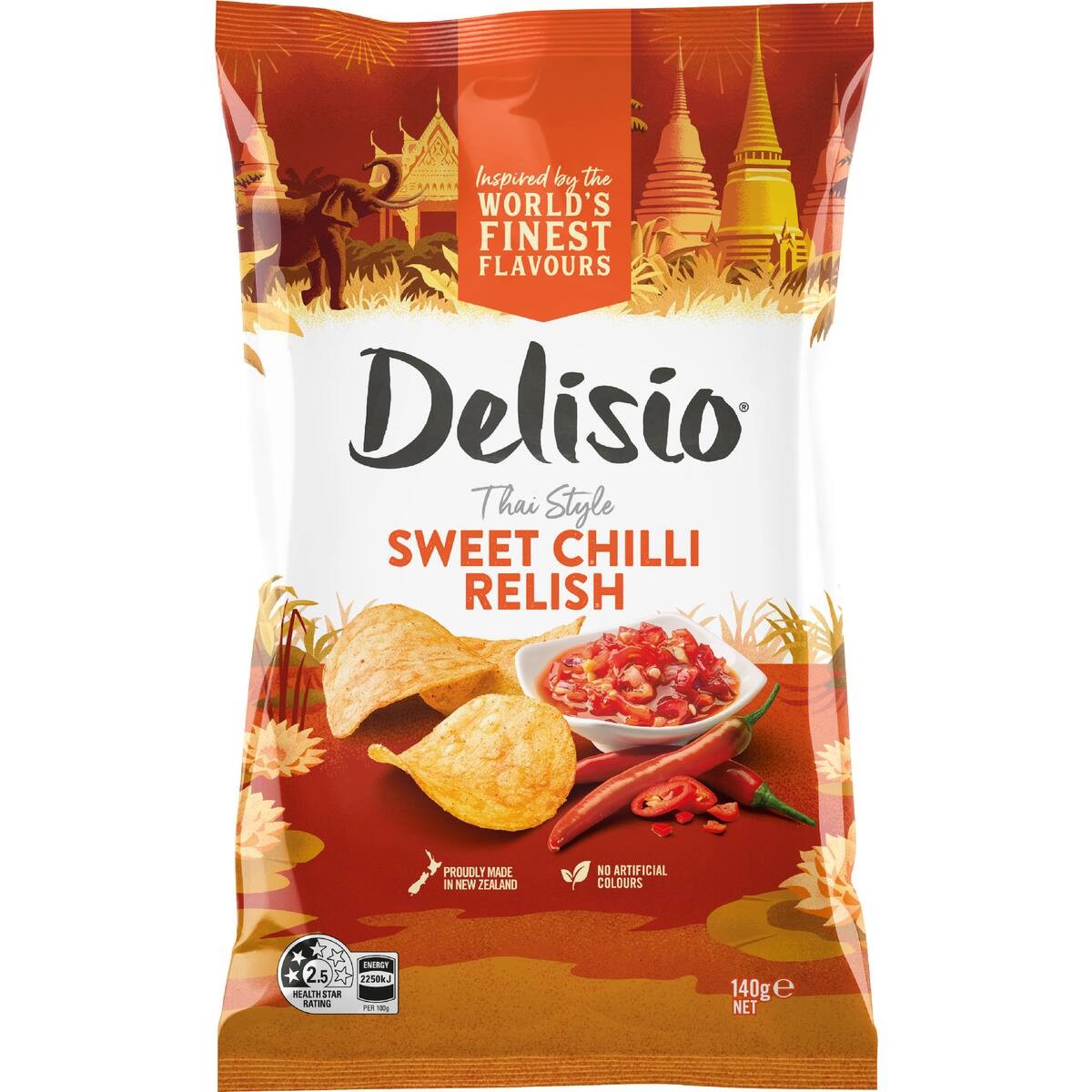 Bluebird Delisio Sweet Chilli Relish Potato Chips 140g