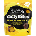 Donovans Jelly Bites Tropical Pineapple 130g resealable bag of premium New Zealand chocolate covered pineapple and coconut flavored jellies