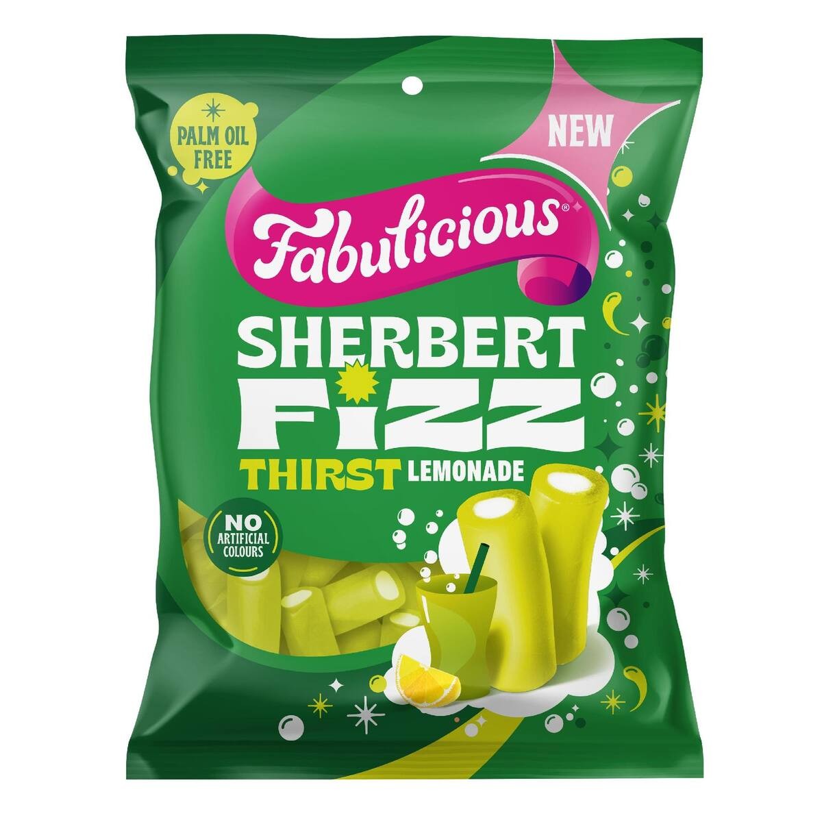 RJs Fabulicious Sherbert Fizz Thirst Lemonade 180g