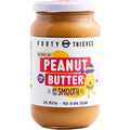 375g jar of Forty Thieves Smooth Peanut Butter made from hi-oleic peanuts in New Zealand.