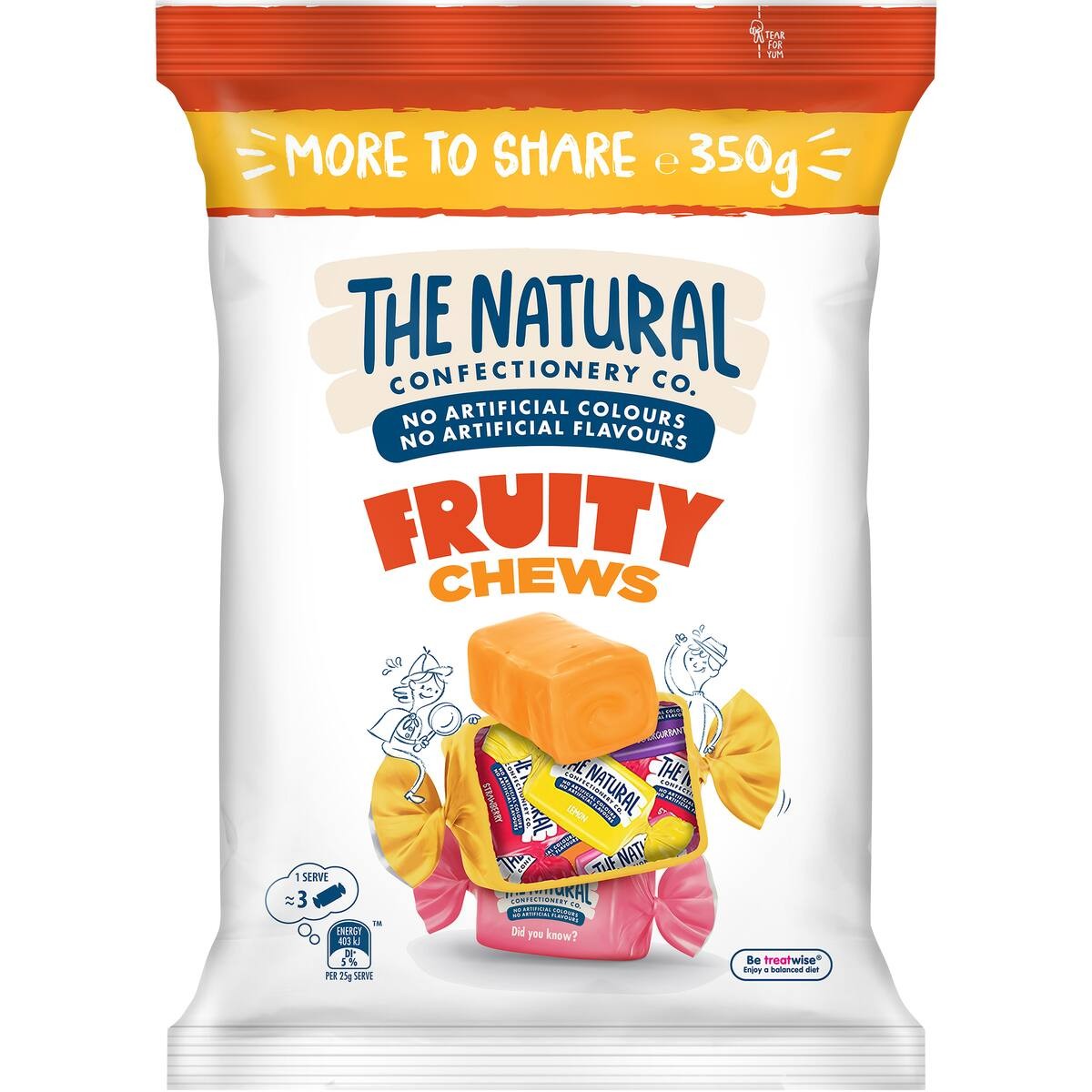 The Natural Confectionery Co. Fruity Chews Share Bag 350g
