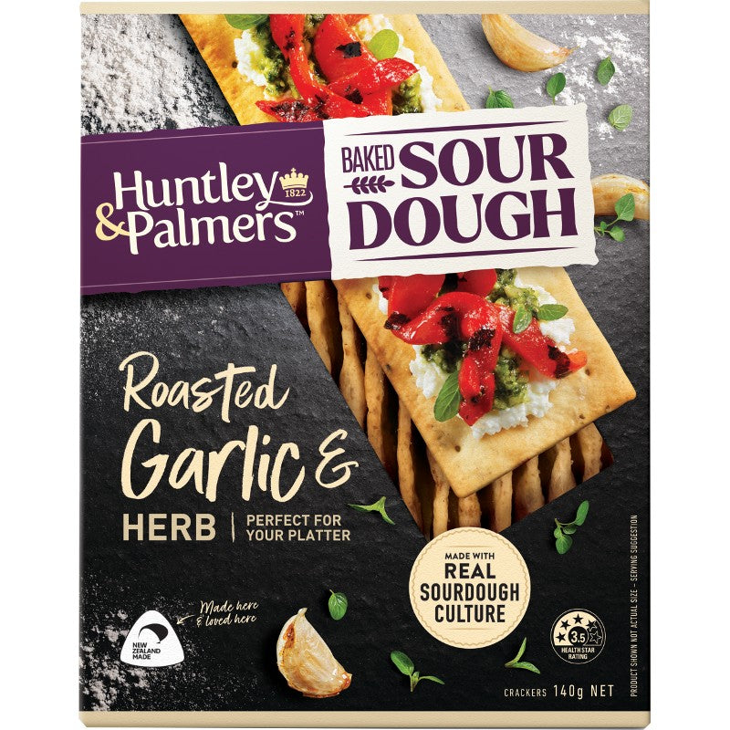 Huntley & Palmers Sourdough Garlic & Herbs 140g