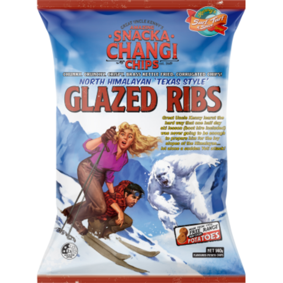 Snackachangi Potato Chips Glazed Ribs 140g