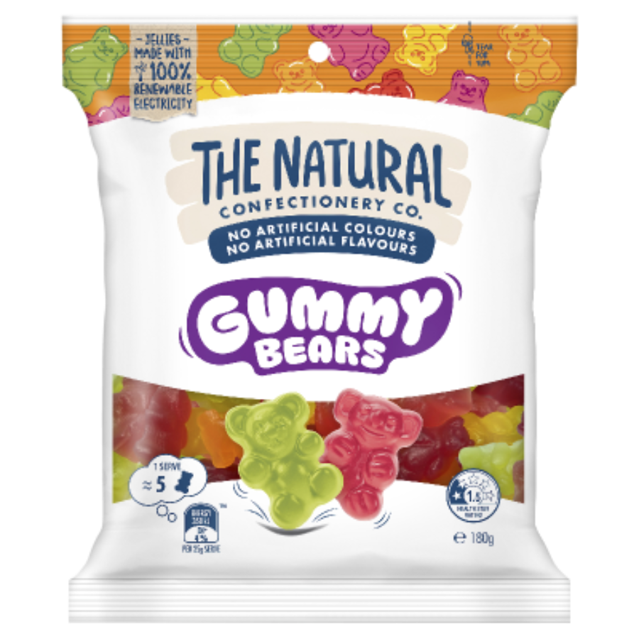 The Natural Confectionery Co Gummy Bears 180g