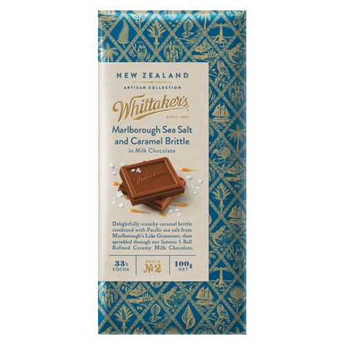 Whittakers Artisan Marlborough Sea Salt and Caramel 100g