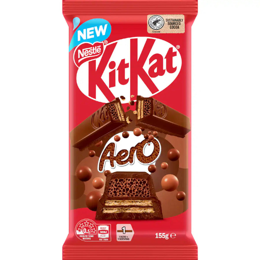 Nestle Kit Kat Aero Milk Chocolate Block 155g