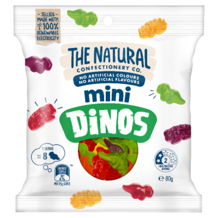 The Natural Confectionery Co Mini Dinos 80g