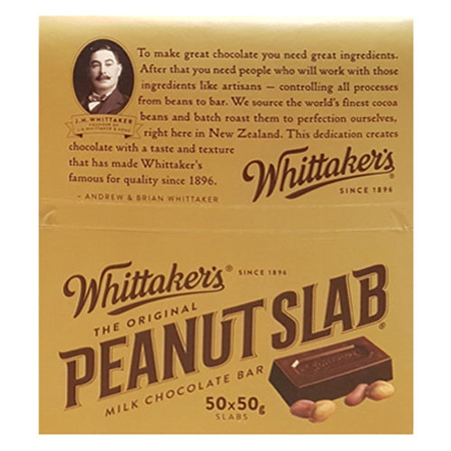 Whittakers Peanut Slab 50g - Entire Case