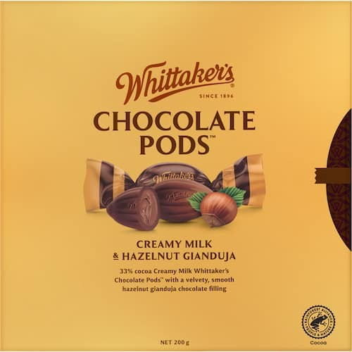 Whittakers Chocolate Hazelnut Pods Boxed 200g