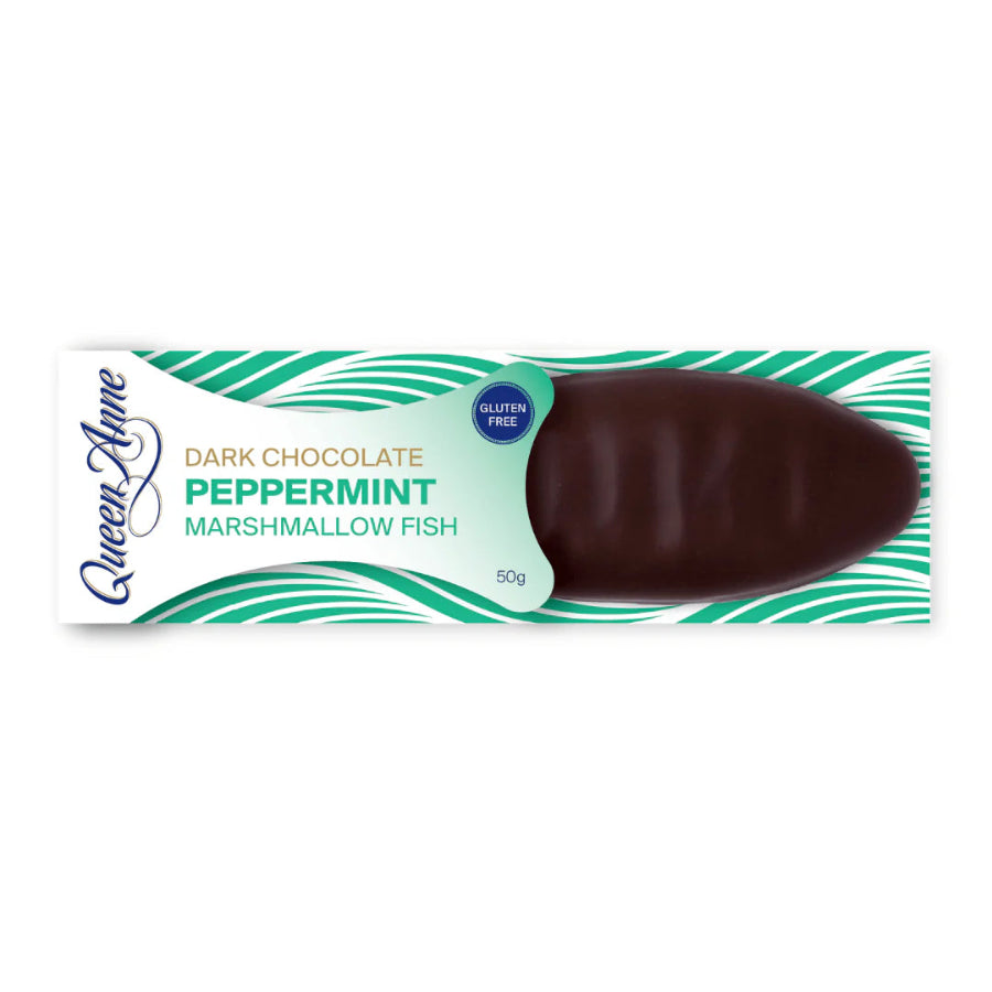 Queen Anne Dark Chocolate Peppermint Marshmallow Fish