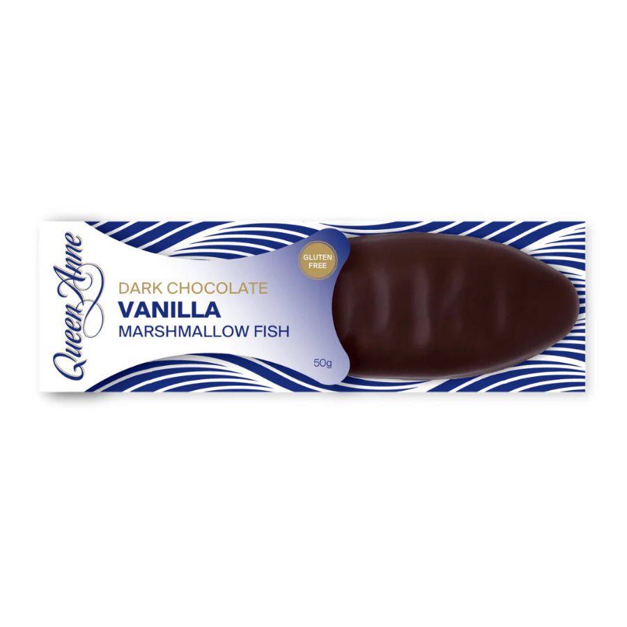 Queen Anne Dark Chocolate Vanilla Marshmallow Fish