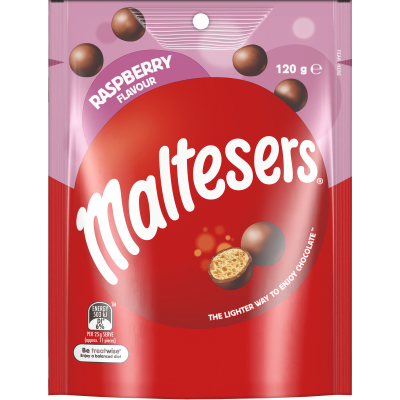 Maltesers Raspberry Milk Chocolate Bag 120g