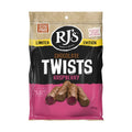 RJs Licorice Raspberry Chocolate Coated Twists 250g