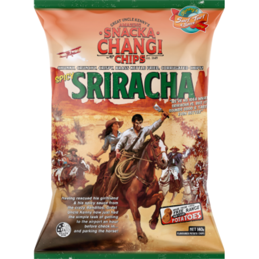 Snackachangi Potato Chips Spicy Sriracha 140g