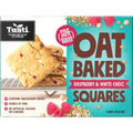 Tasti Oat Baked Squares Raspberry and White Choc 5 pack of soft oven baked school lunchbox friendly oaty snack bars from New Zealand