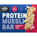 Tasti Protein Muesli Bars Raspberry White Choc 5 pack of high protein Kiwi snack bars from New Zealand