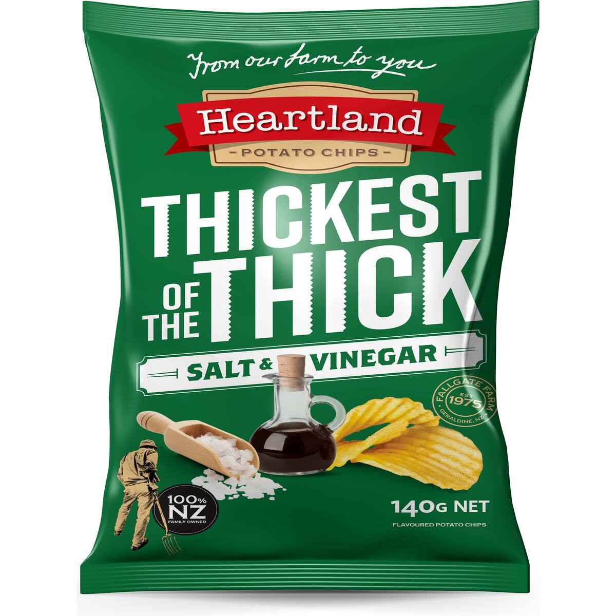 Heartland Thickest of The Thick Salt & Vinegar 140g