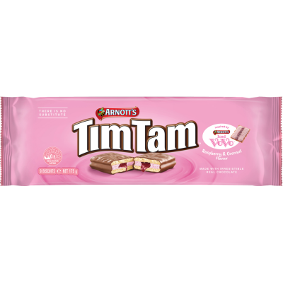 Arnotts Tim Tams Raspberry & Coconut Biscuits 175g