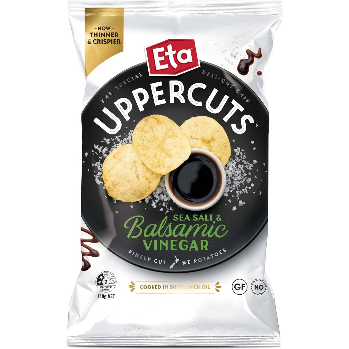 Eta Upper Cuts Chips Sea Salt & Balsamic Vinegar 140g