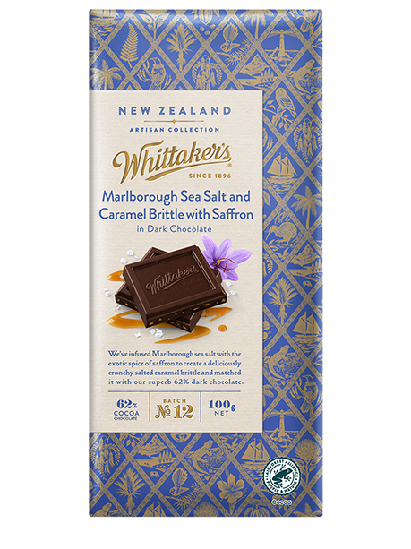 Whittakers Artisan Saffron Salted Caramel Dark Chocolate 100g